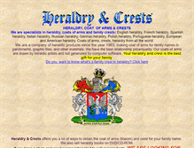 Tablet Screenshot of heraldrycrests.com